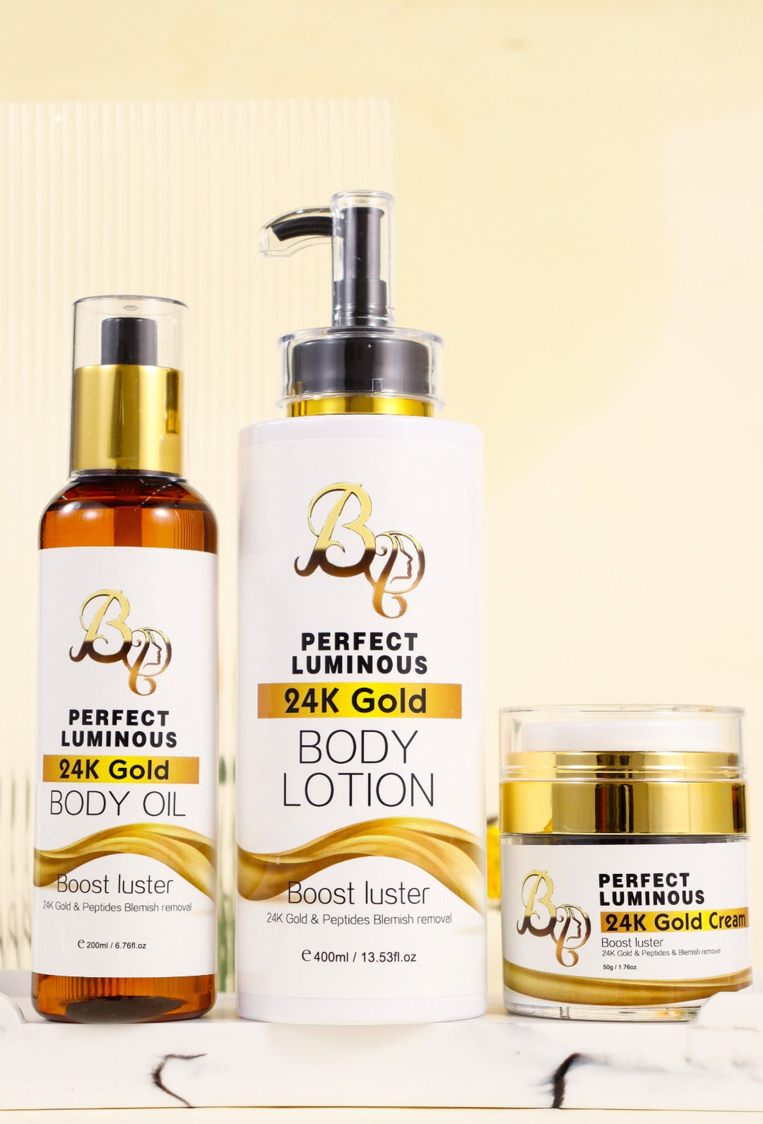 Indulge in Luxury: The Perfect Luminous 24K Gold Body Lotion Set